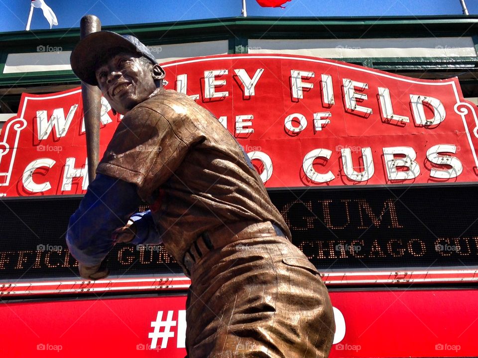 Ernie Banks. Wrigley Field