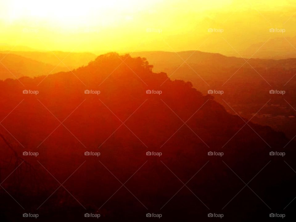 Sunset on top of the world 