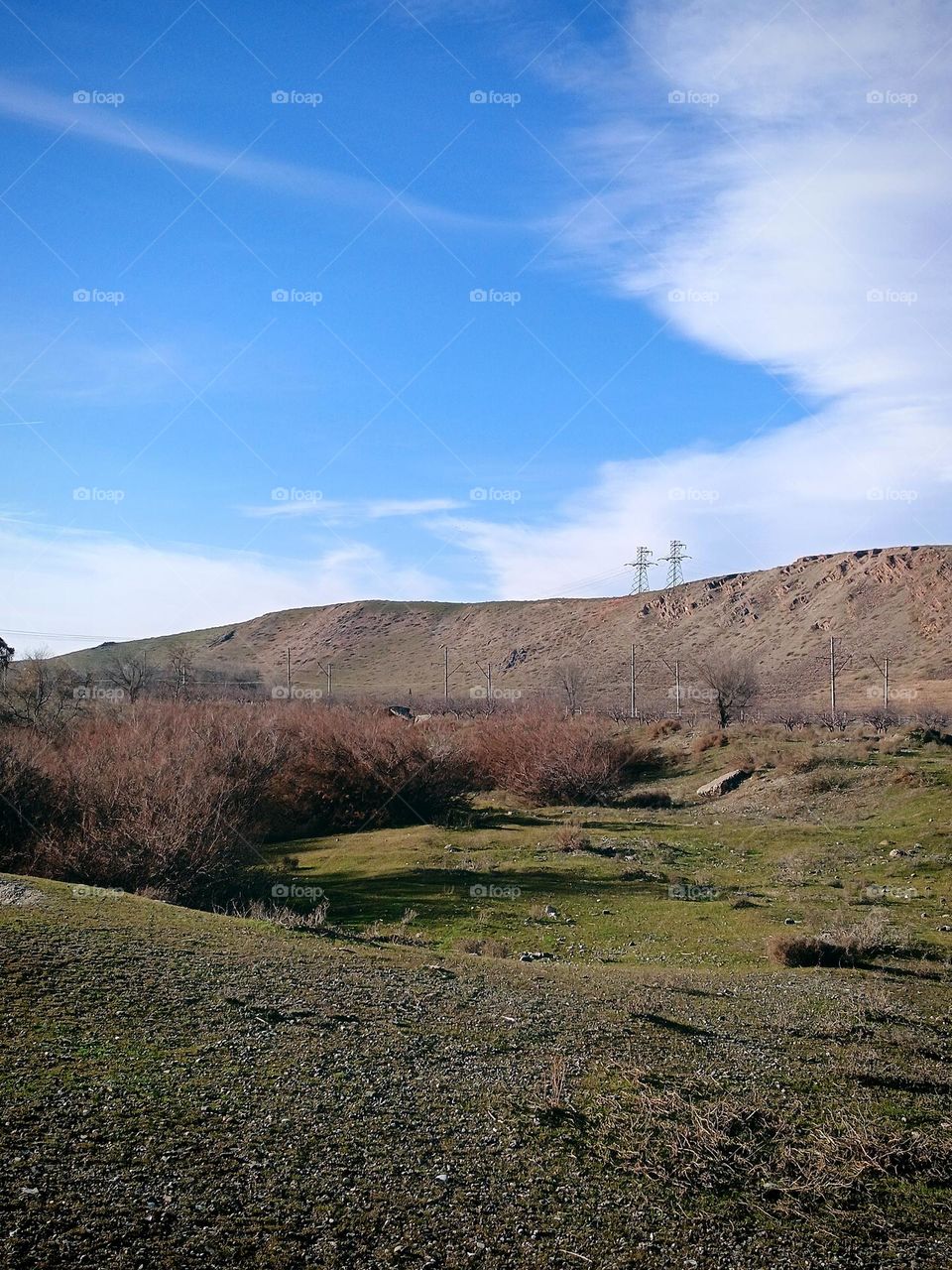 Blue sky and mountain
