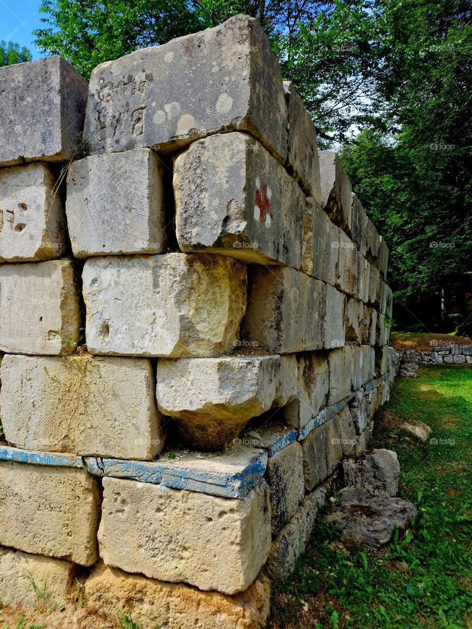 the old wall of the settlement of Sarmisegetusa Regia