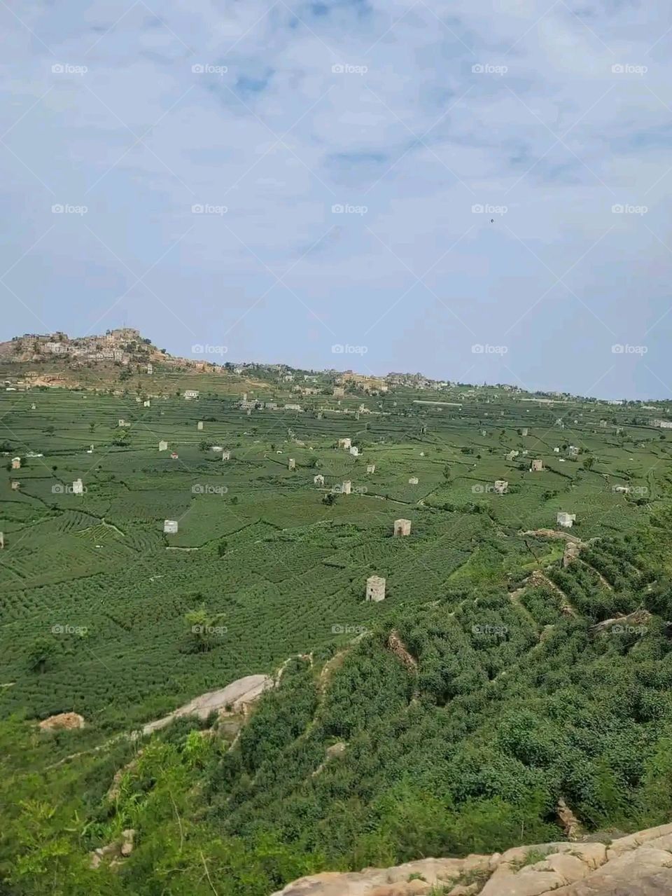 Glory be to God, the magnificent and picturesque view and the natural green trees are a view that is nothing more wonderful than it