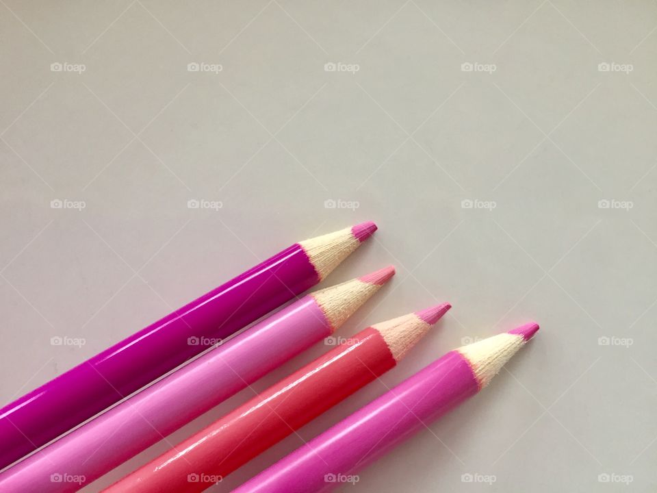 Pink colored pencil