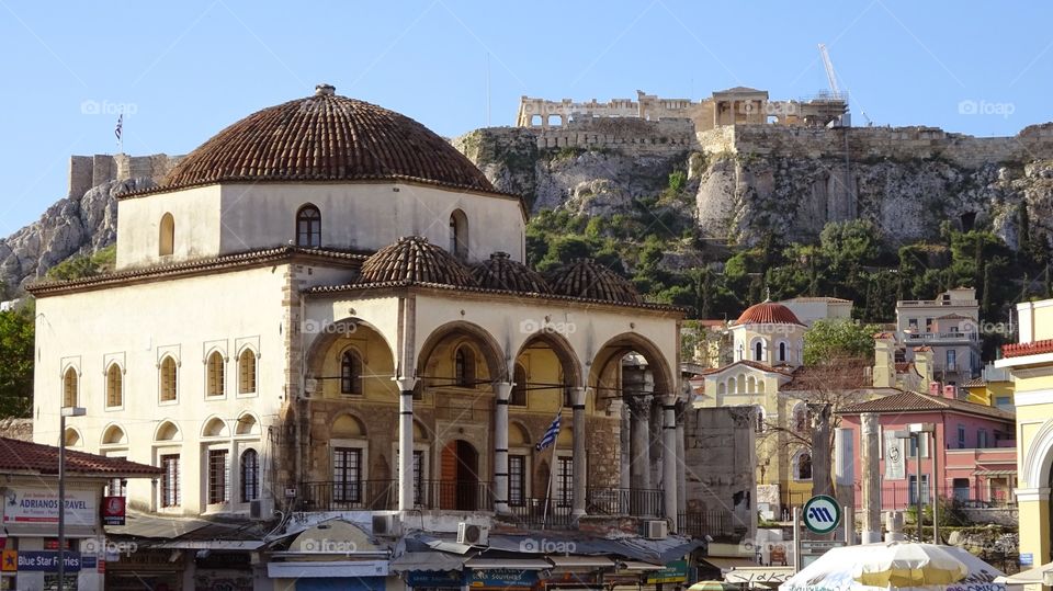 Greece, Athens, Monastiraki square. Greece, Athens, Monastiraki square