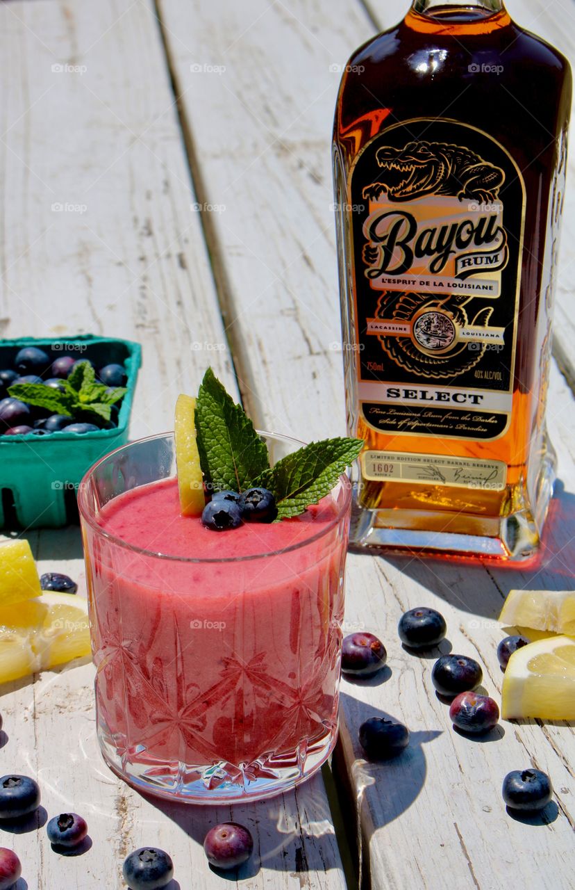 Fruit smoothie with Bayou Rum 