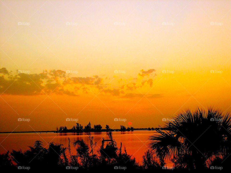View of the Florida sunset. 