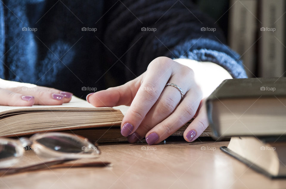 girl reading a book