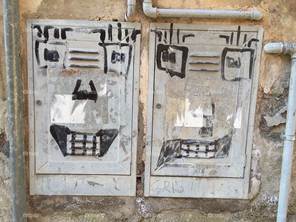 Water boxes with faces design