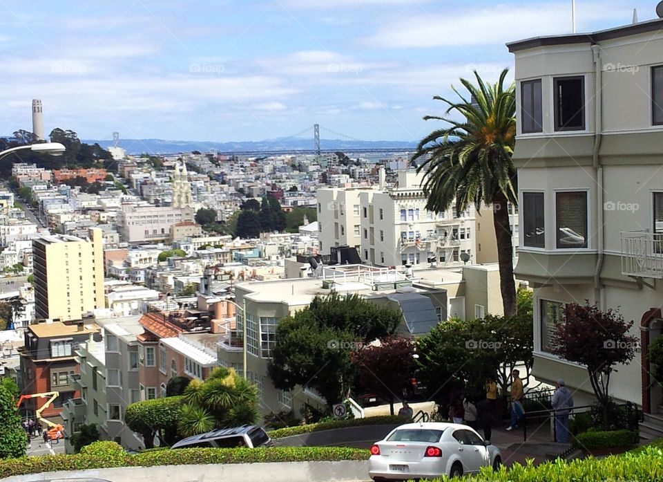 San Francisco from Lombard street