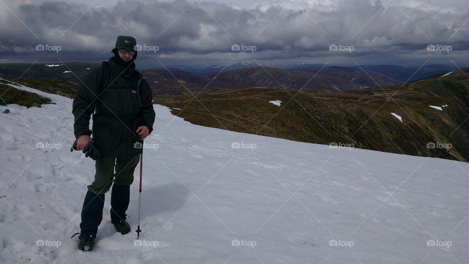 Snow Covered Scottish Highland Mountain
