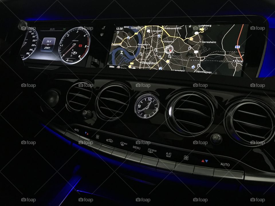 Cockpit of a Mercedes Benz S-Class