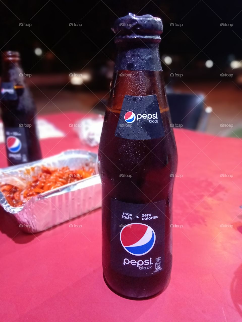 pepsi black zero calories with pasta