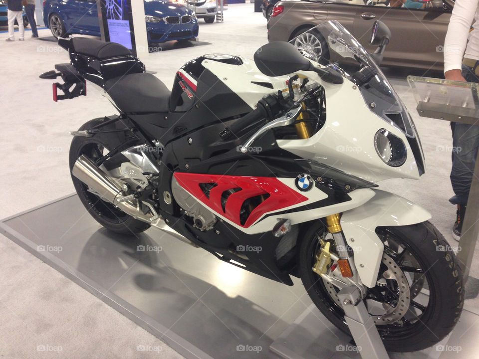 Bmw sport bike . Bmw sport bike at miami car show