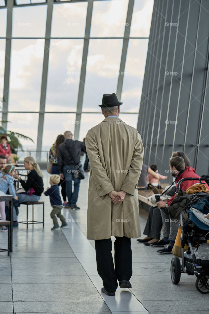 Elderly man at the Sky Garden