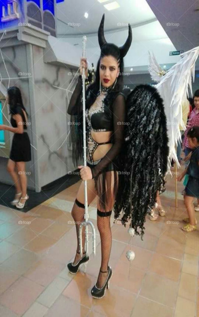 Angelita dressed in diabla