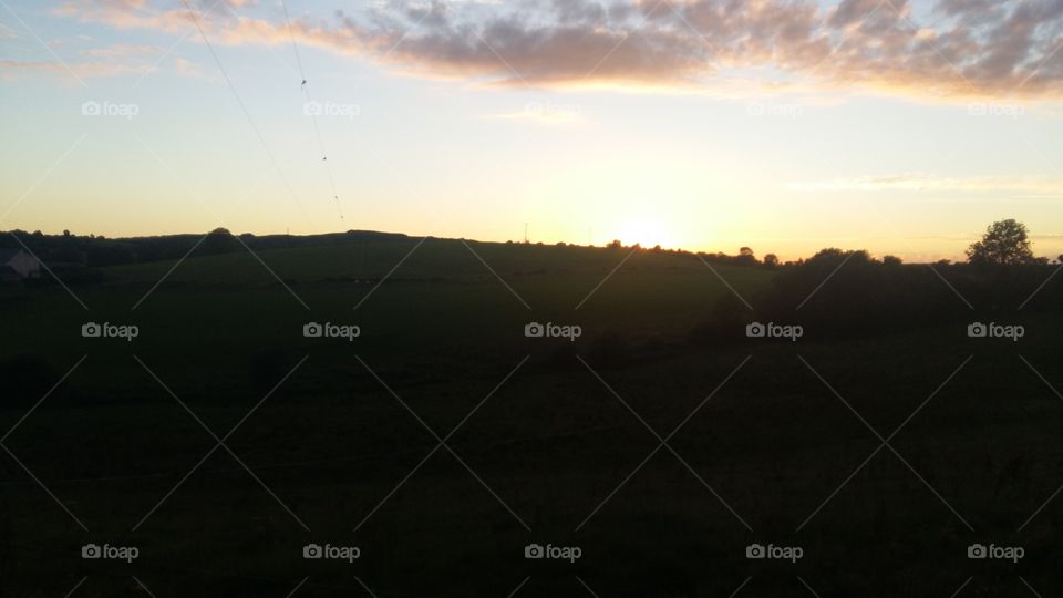 Sunset over my farm