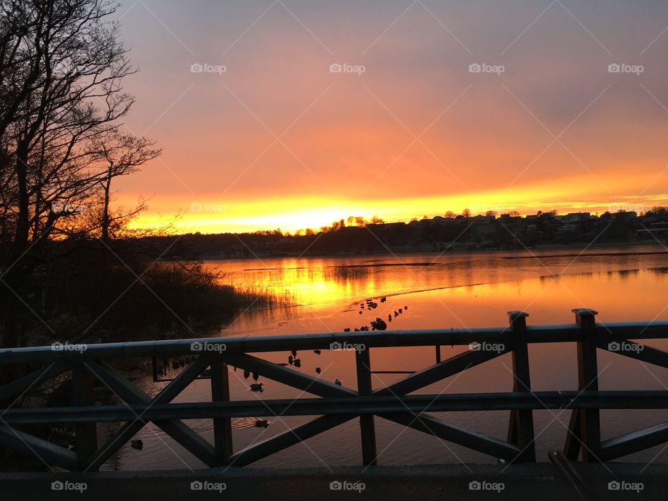 Sunset, Dawn, Water, No Person, Reflection