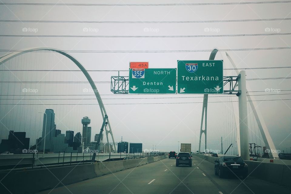 Downtown Dallas Off I30 Hwy Signs