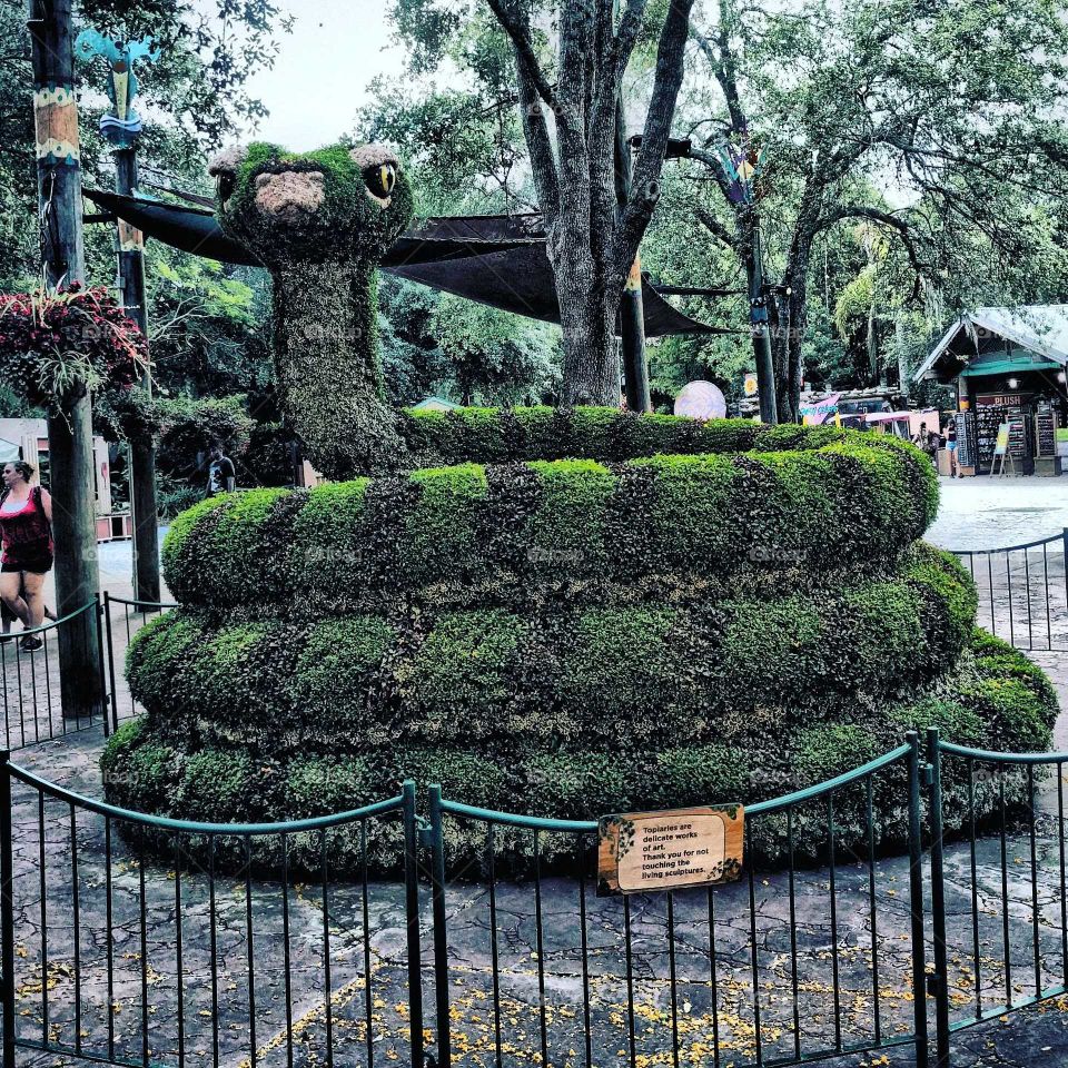 snake topiary
