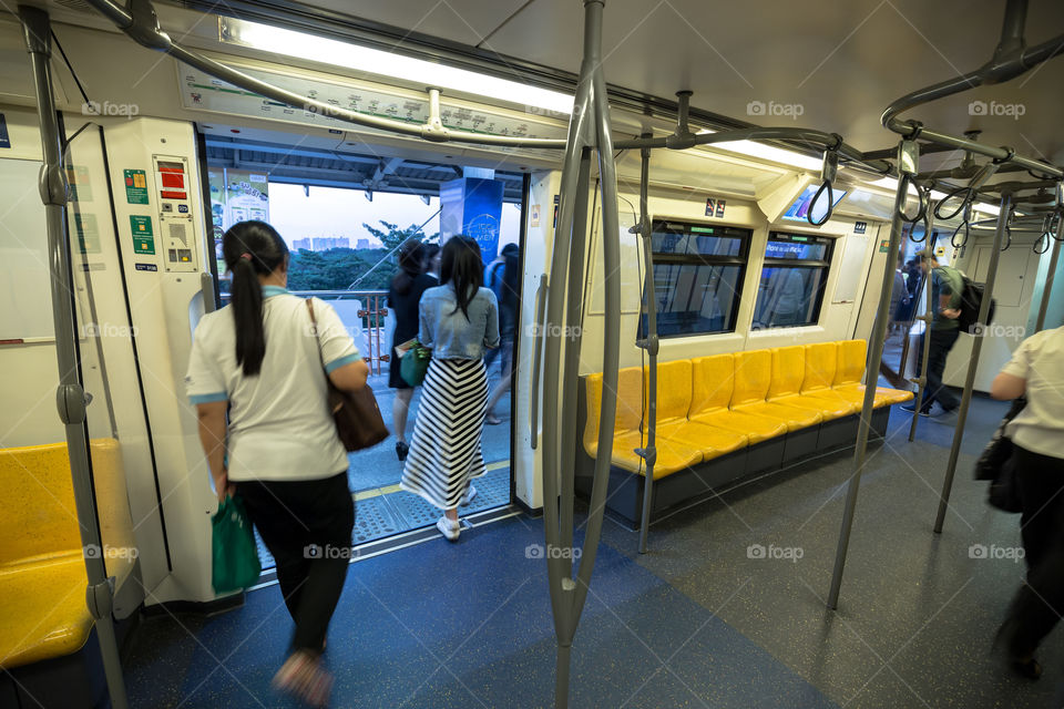 Inside BTS public train