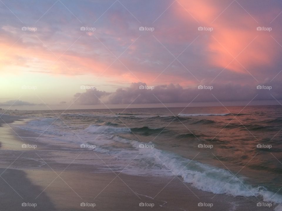 Beautiful Florida sunrise on the beach