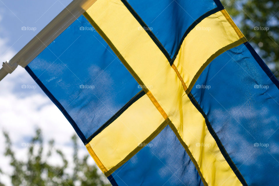 sweden yellow blue flag by chrille_b
