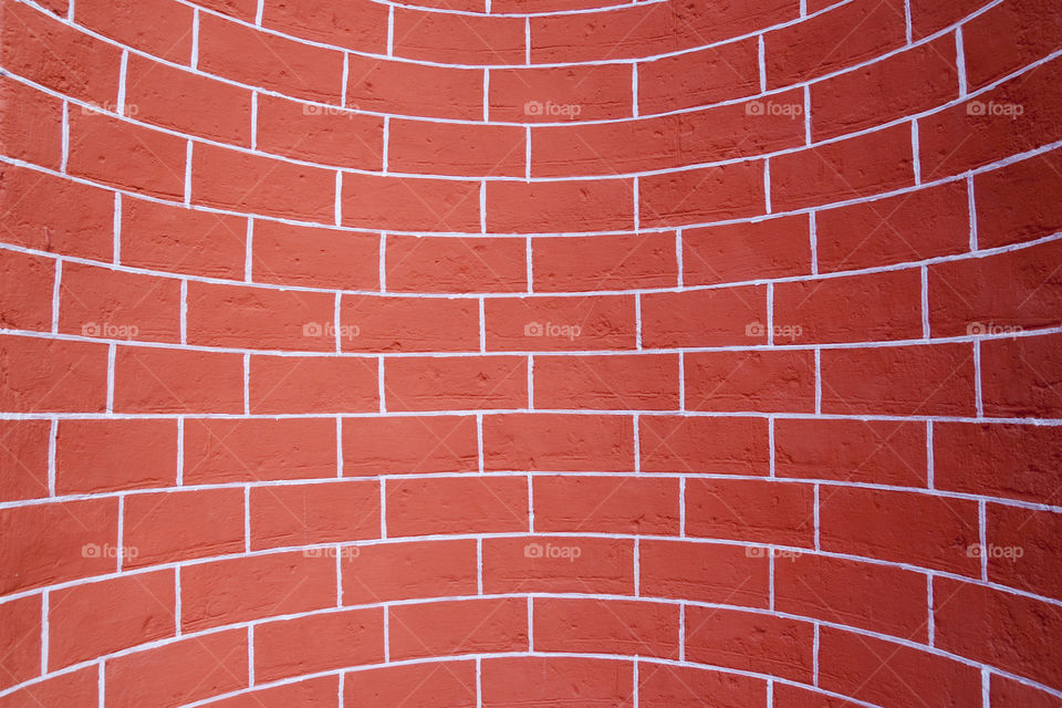 Red brick spherical surface