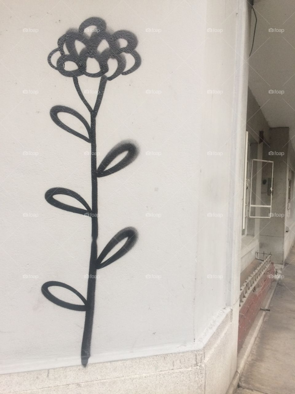 Street graffiti flower 