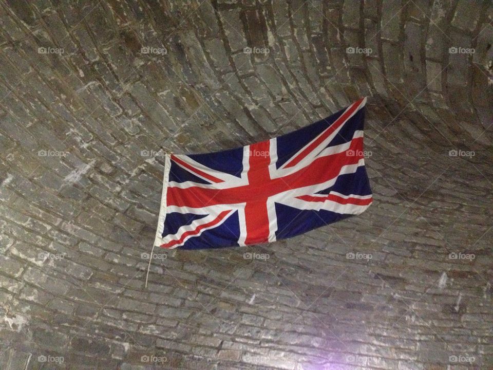 Union Jack in Revolutionary Fortress, Quebec City