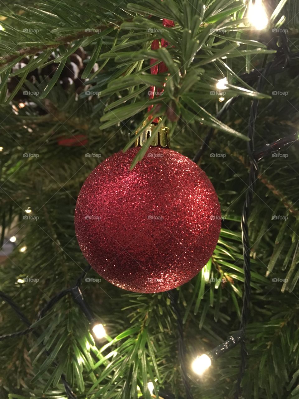Red Christmas bauble 