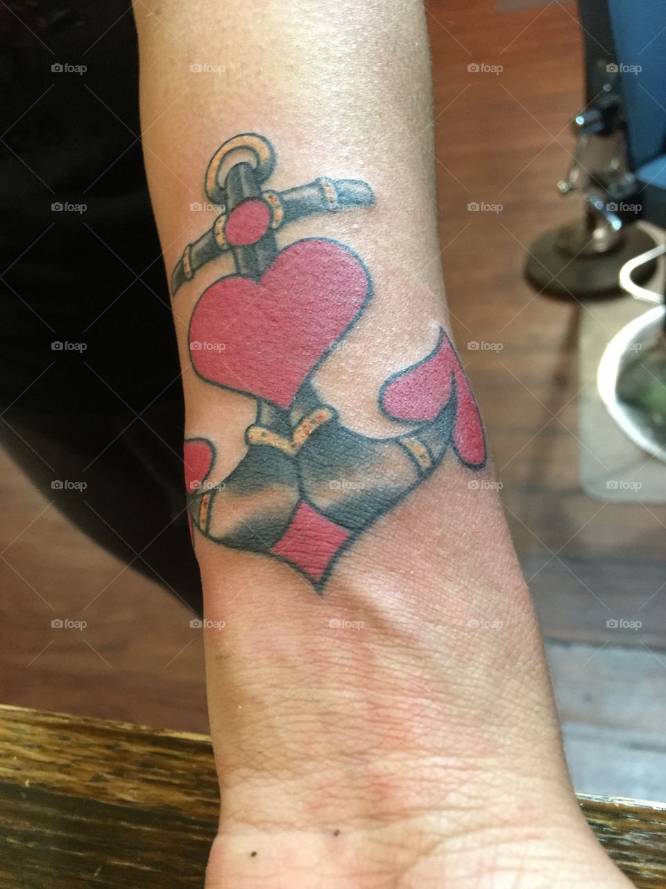 Anchor and love tattoo