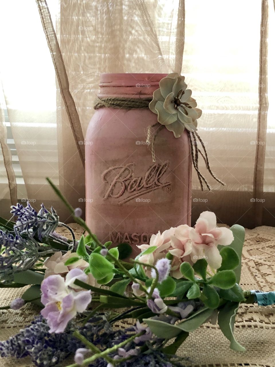 Flowers & jar 