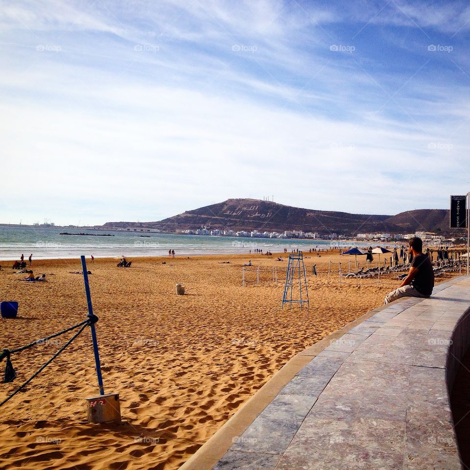 Agadir beach. A beach in Agadir city. Morocco