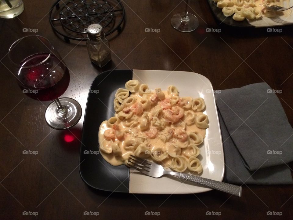 Shrimp Tortellini Alfredo