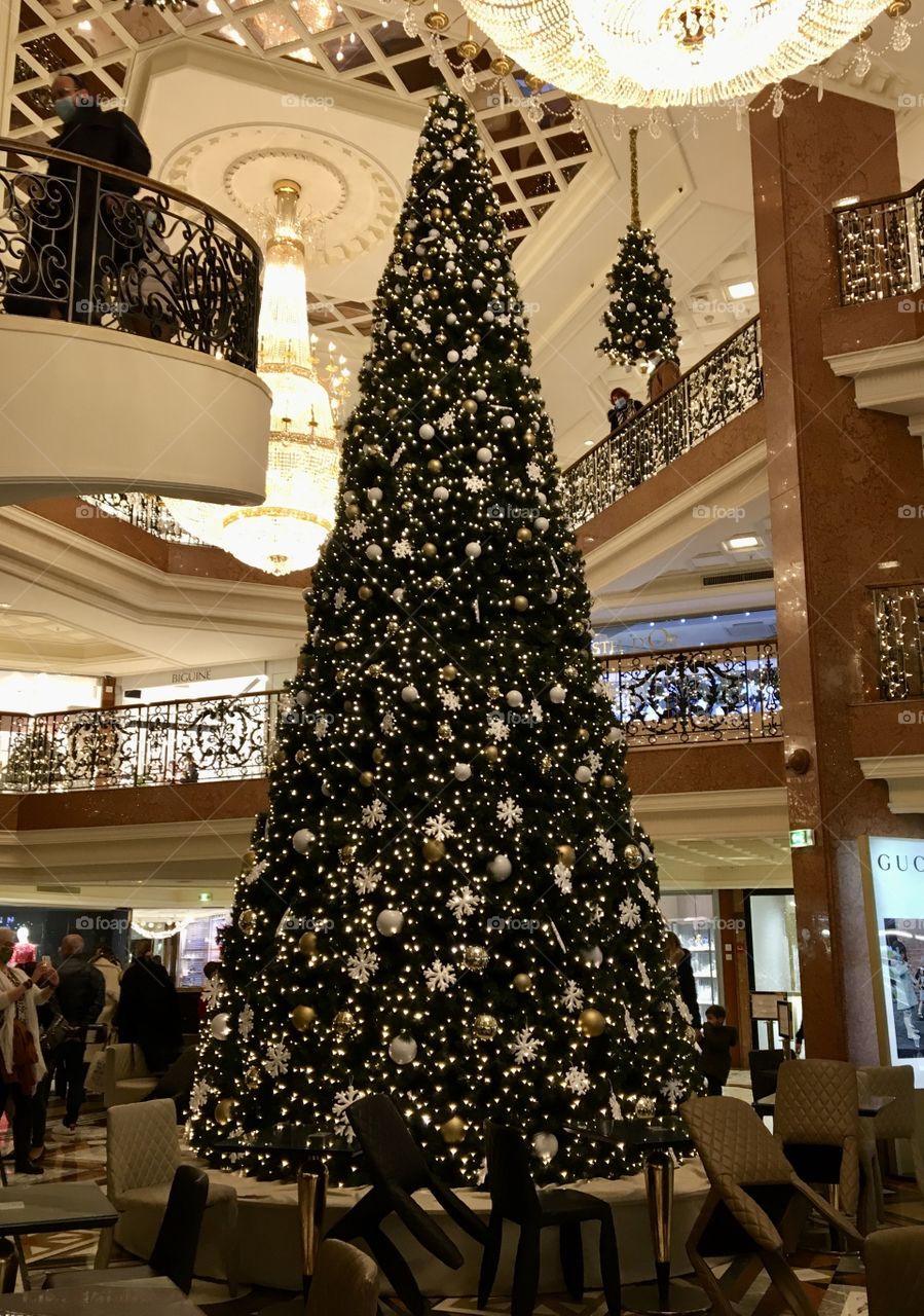 Christmas tree in commercial gallery