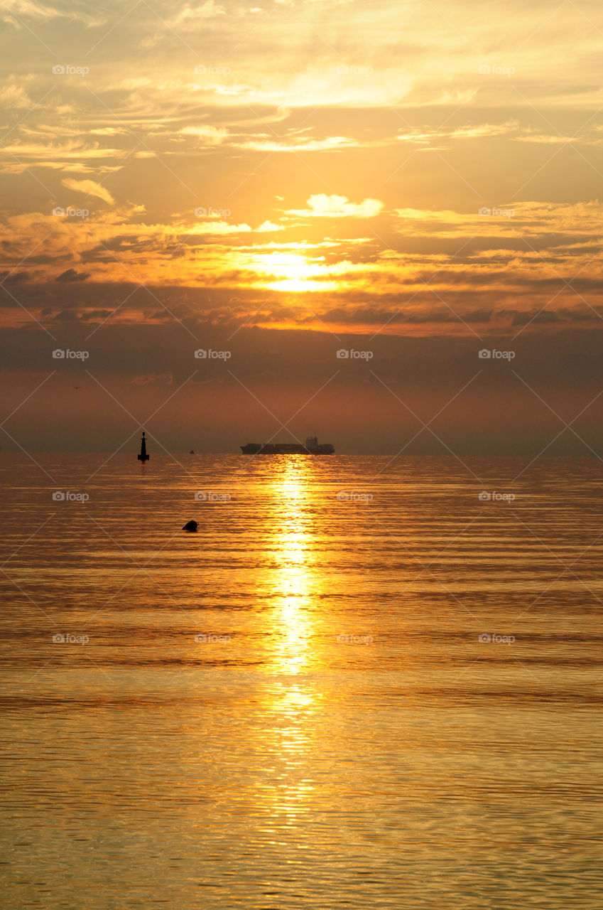 Sunrise over the Baltic sea 