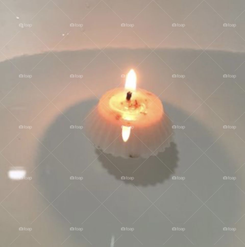 Candle in water