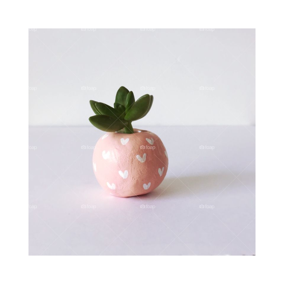 wilsonartanddesign.etsy.com | Miniature Clay Succulent Planter 