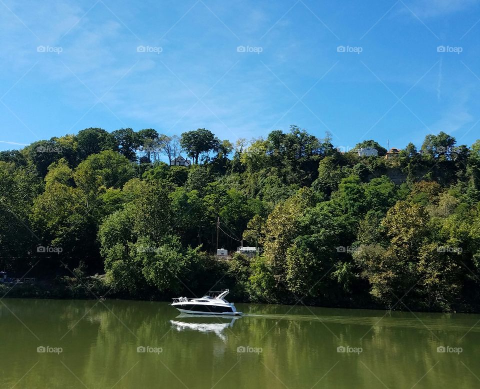 speed boat on the Youghiogheny River
