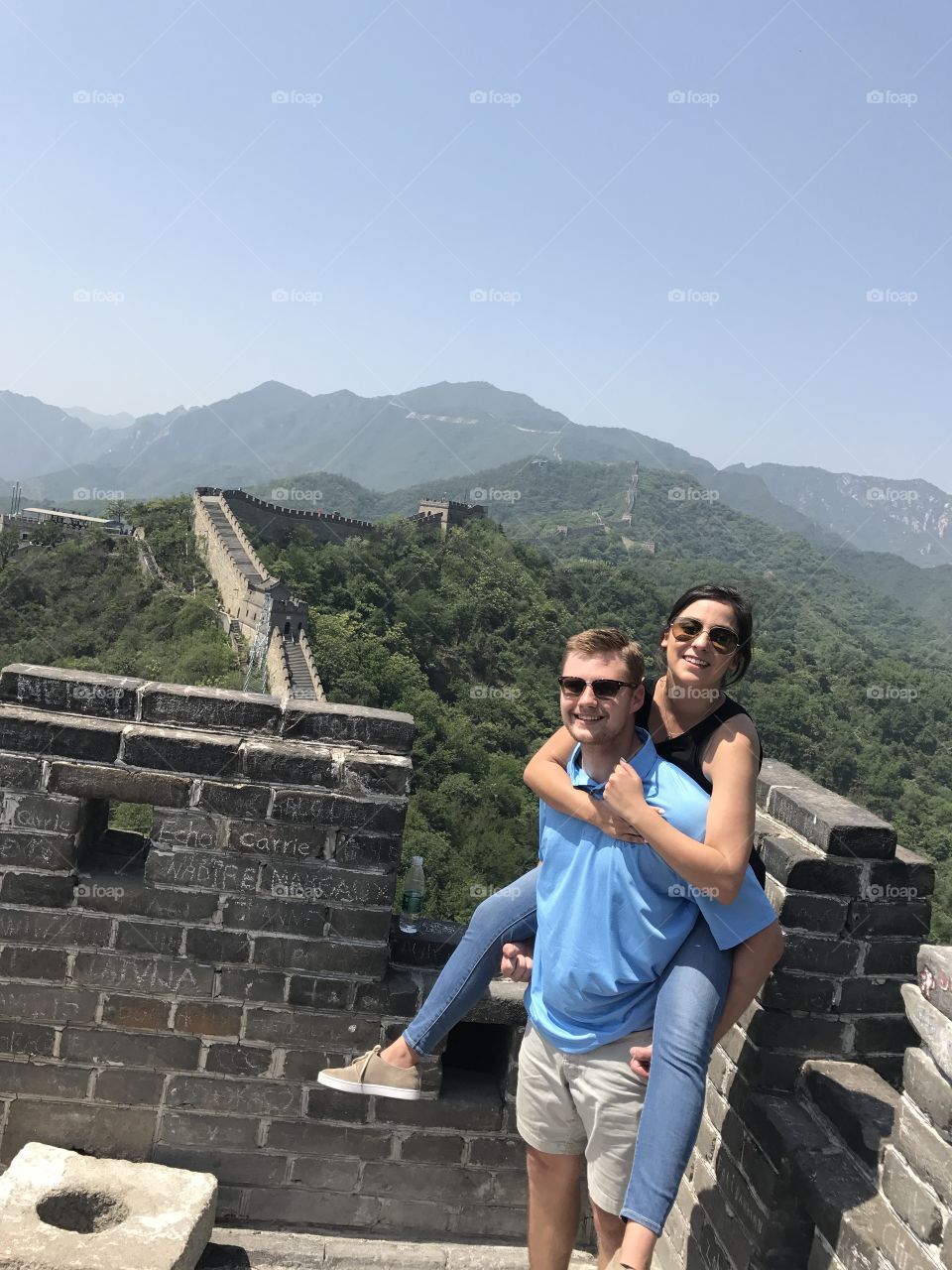Piggybacking the Great Wall of China 