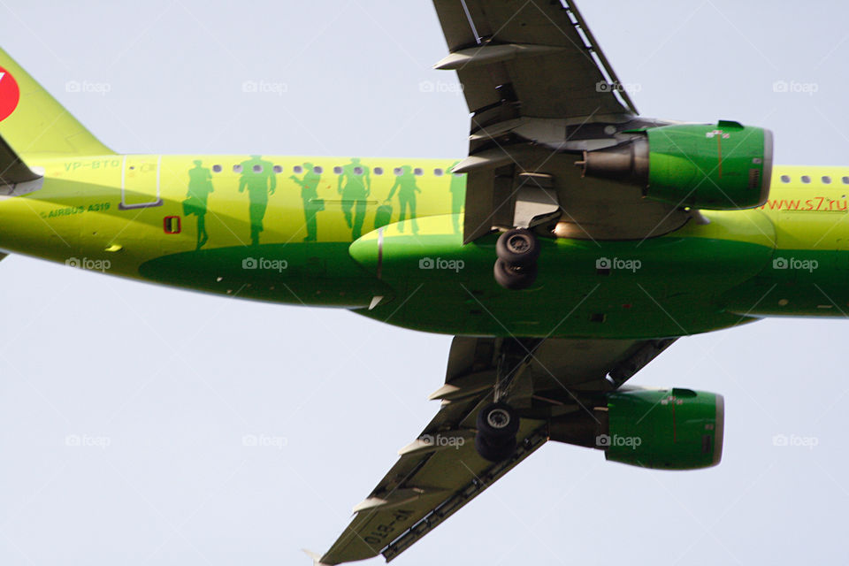 Green airplane 