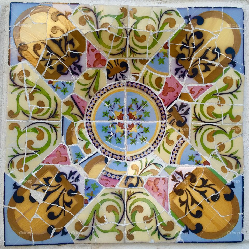 Mosaic at Guell Park