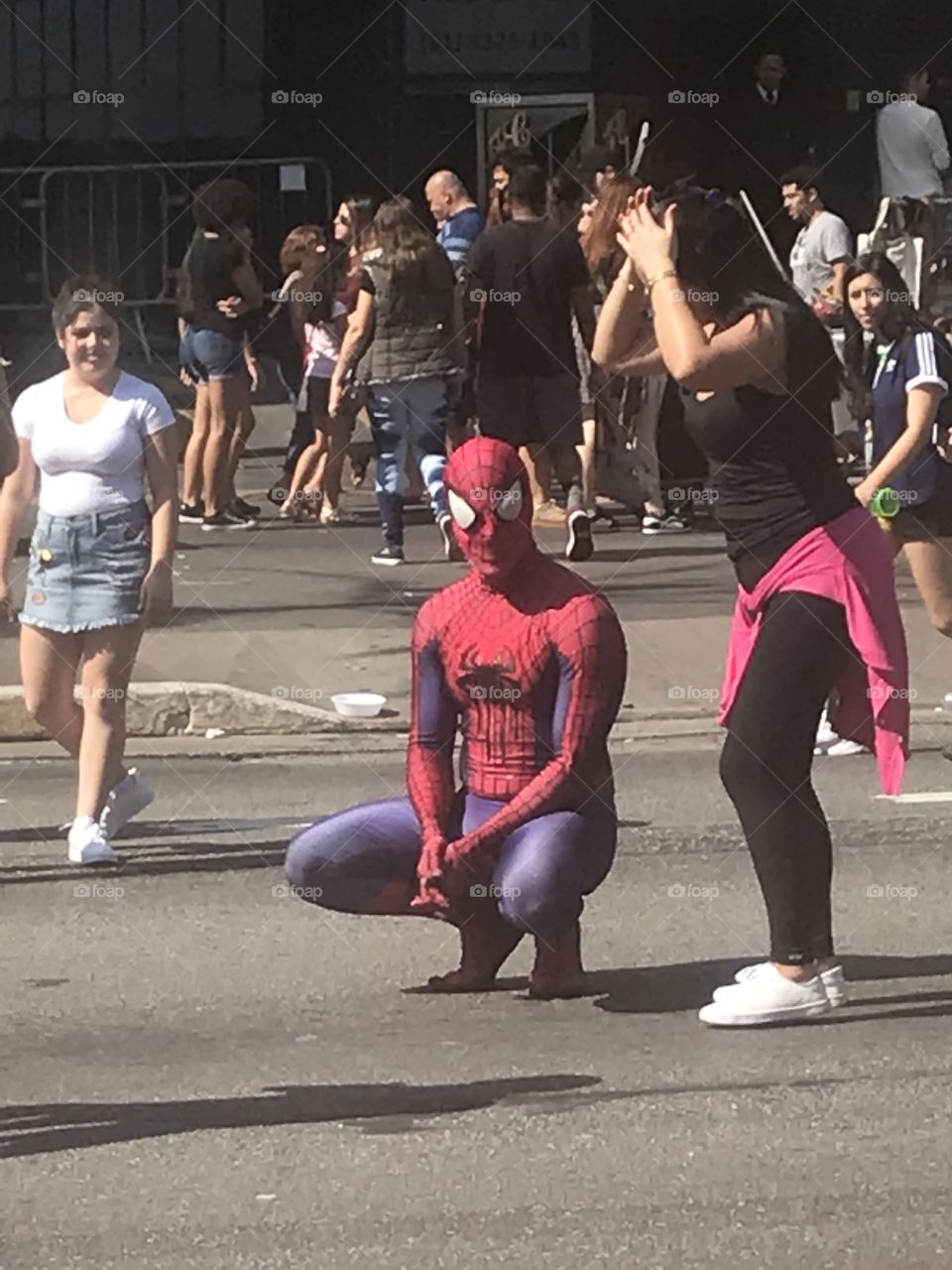 Homem aranha. Avenida Paulista. São Paulo. SP.