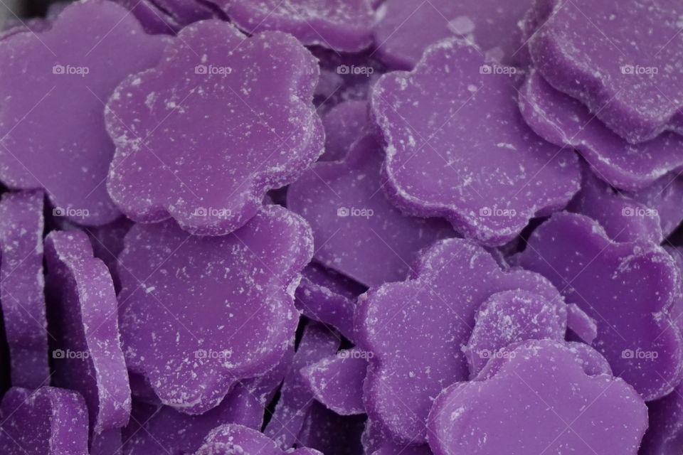 Full frame of purple candies