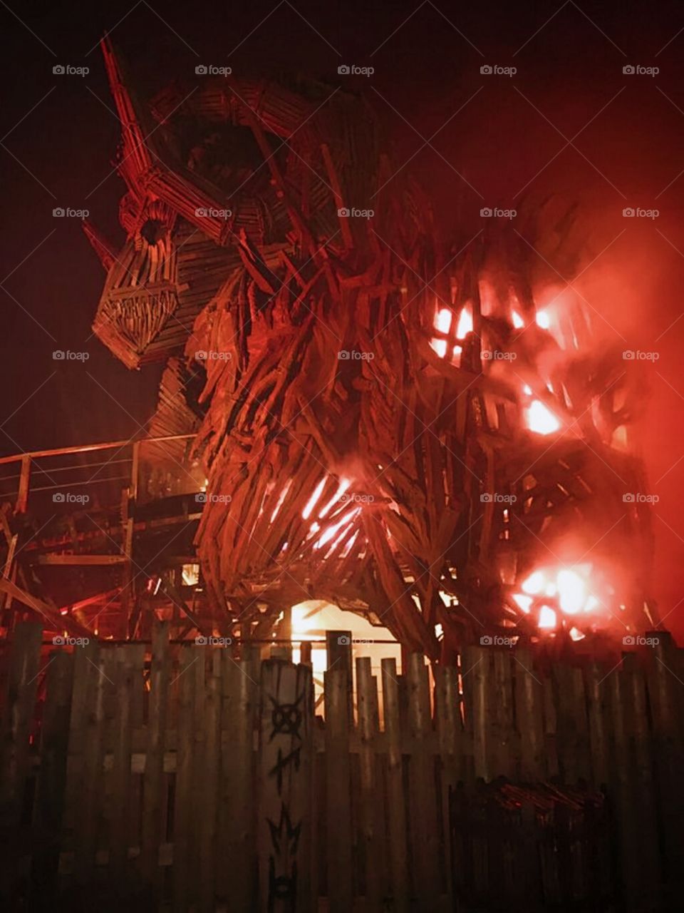 wicker man statue Alton towers UK.