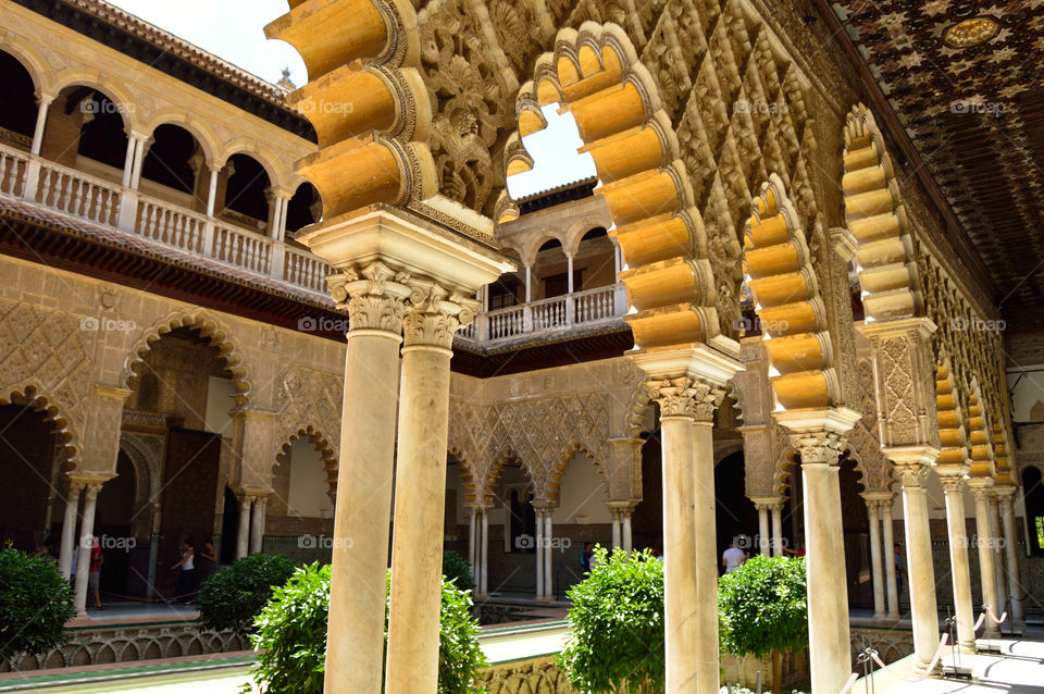 Patio de las Doncellas, Real Alcázar de Sevilla, Spain.