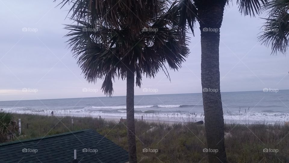 cloudy at the beach