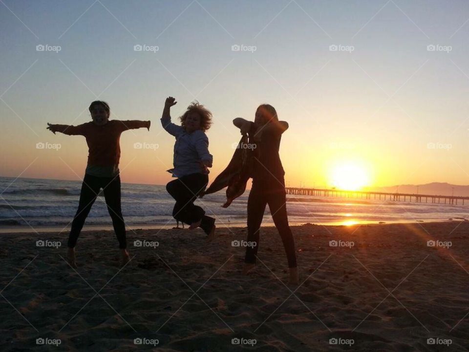 Silhouettes on the Beach