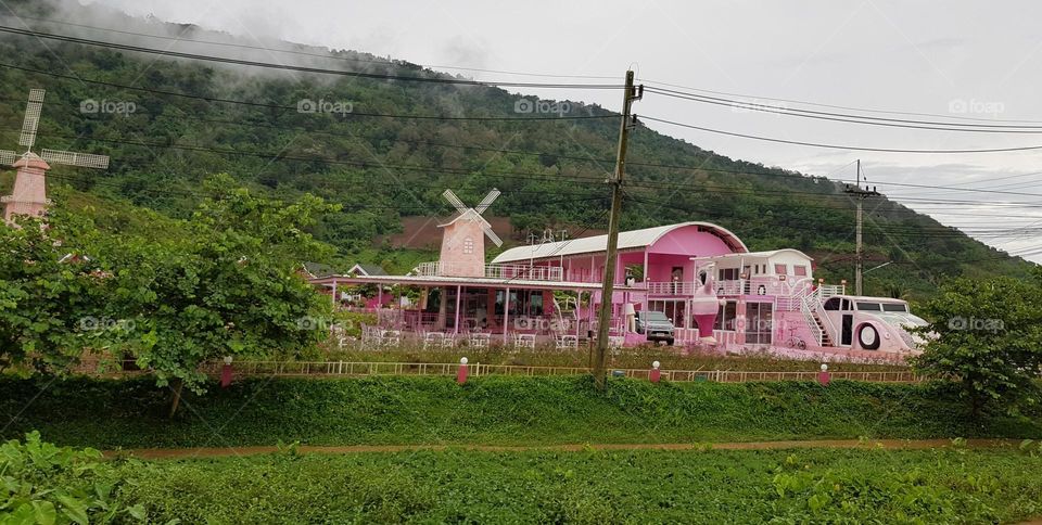 Pink resort
