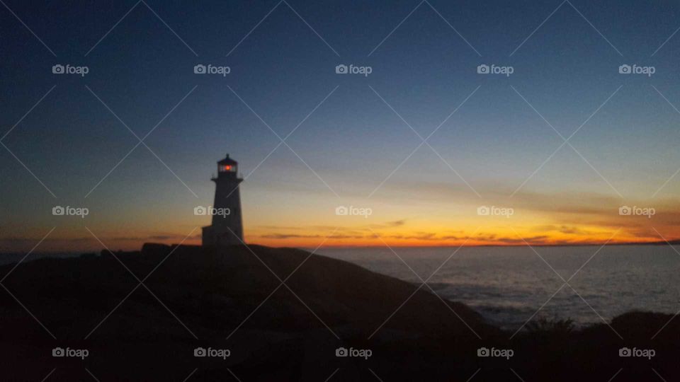 Lighthouse, Sunset, No Person, Dusk, Dawn