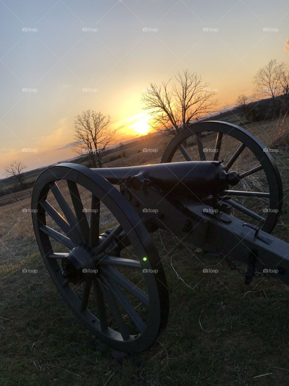 Cannon at sunset 